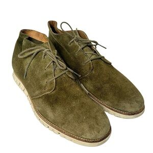 Cole Haan Grand Øs Olive Green Suede Chukka Ankle Bootie Men's Shoes Size 11.5